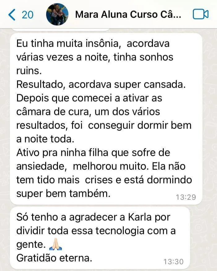 Depoimento Curso Câmaras de Cura Arcturiana - Mara