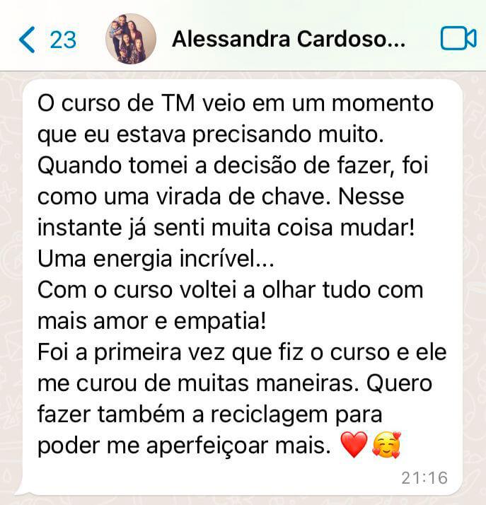 Depoimento Terapia Multidimensional - Alessandra