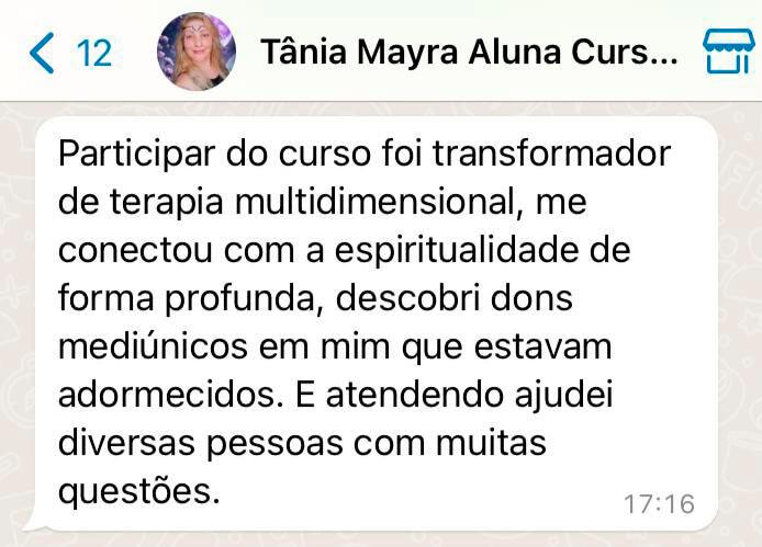 Depoimento Terapia Multidimensional - Tânia